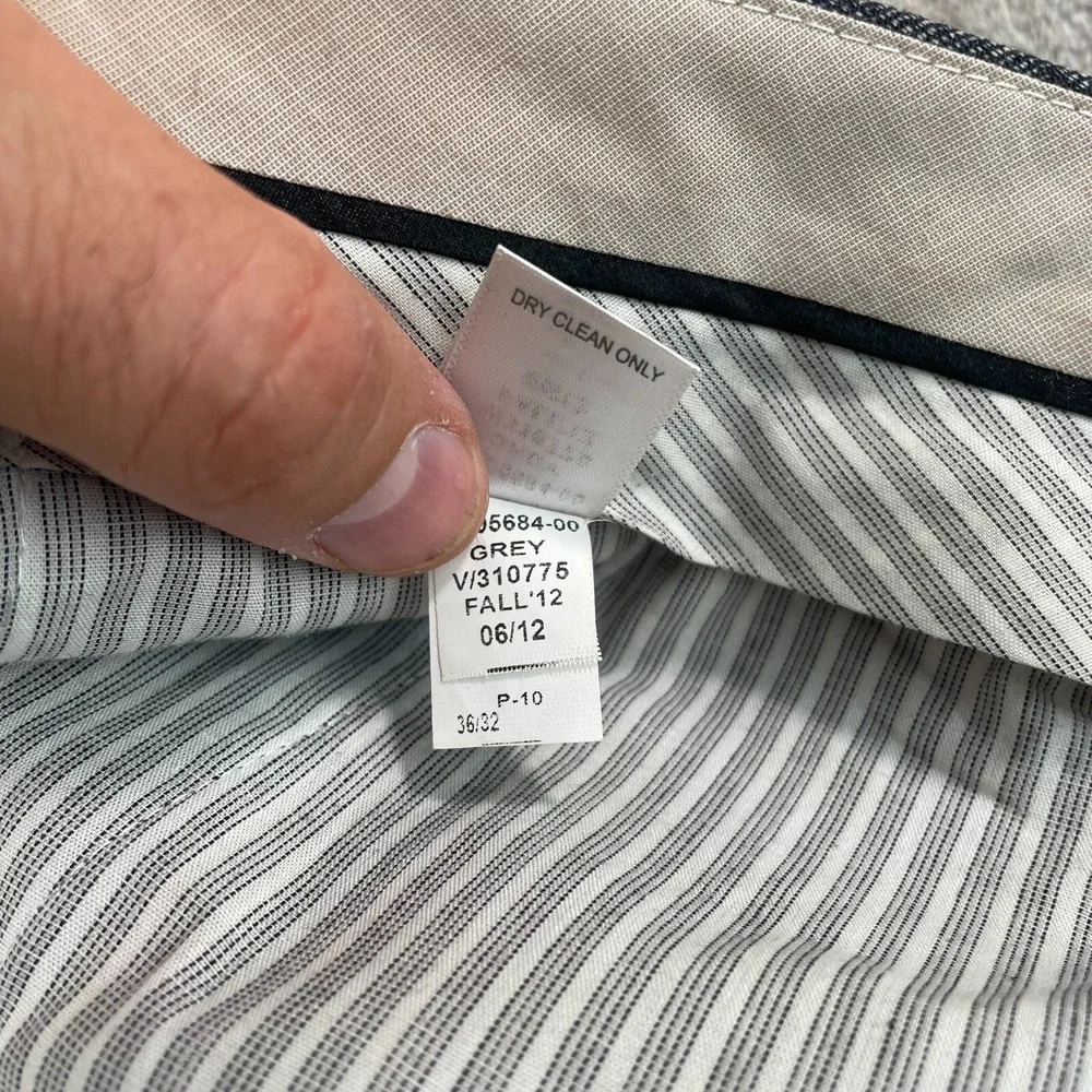 Banana Republic Tailored Slim Fit Dress Pants Men 36x31 Grey 100% Wool NWOT $138